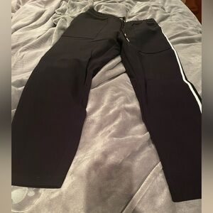 Ermanno Scervino Black Joggers with White Stripe